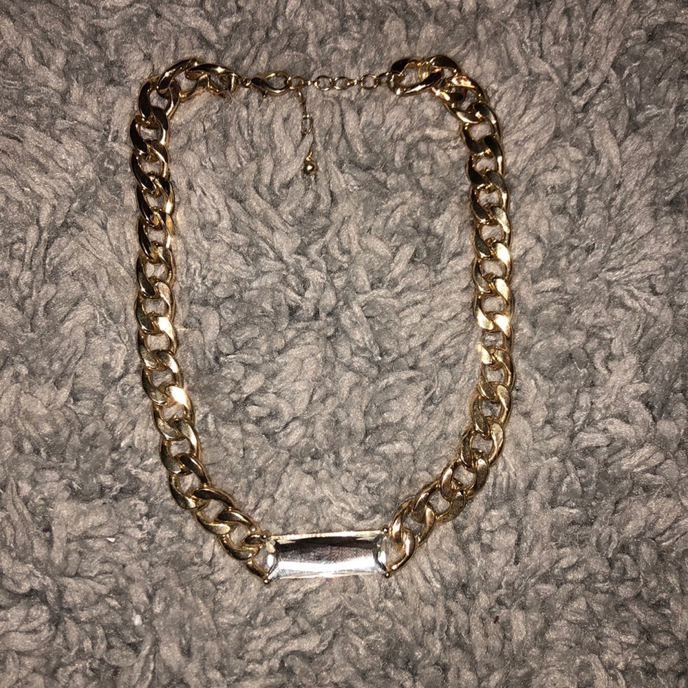 Gold chain with gem